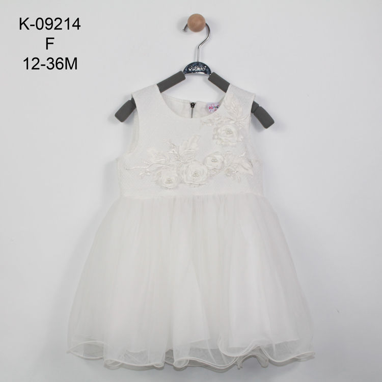 Picture of K09214 GIRLS PANNA DRESS WITH EMBROIDERY AND TUTU